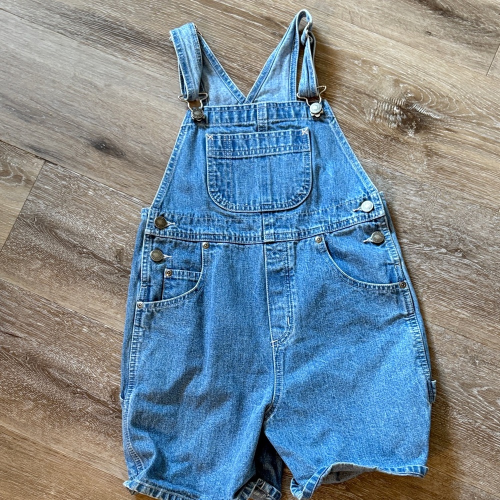 Lands' End Kids Denim Overalls Shorts